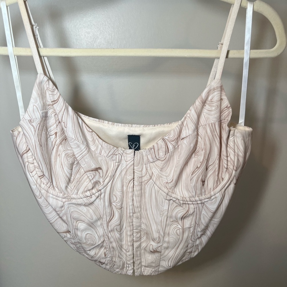 Swirl Patterned Bustier Top - Picture 2 of 4